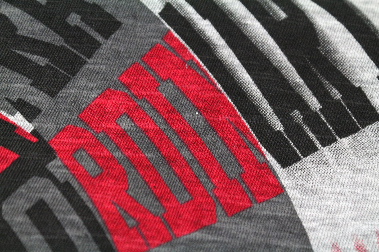 DESIGUAL Men's T-Shirt S Grey Melange Cotton Blend Graphic Pullover Long Sleeve