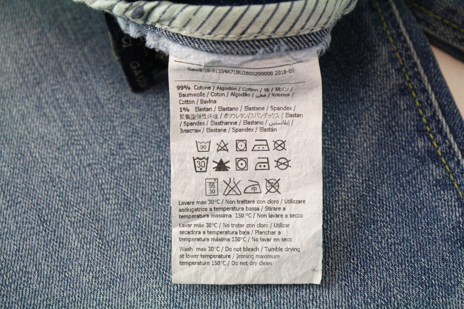 GAUDI JEANS Will Men's Jeans W30/L34 Blue Super Skinny Stretch Denim Zip Fly