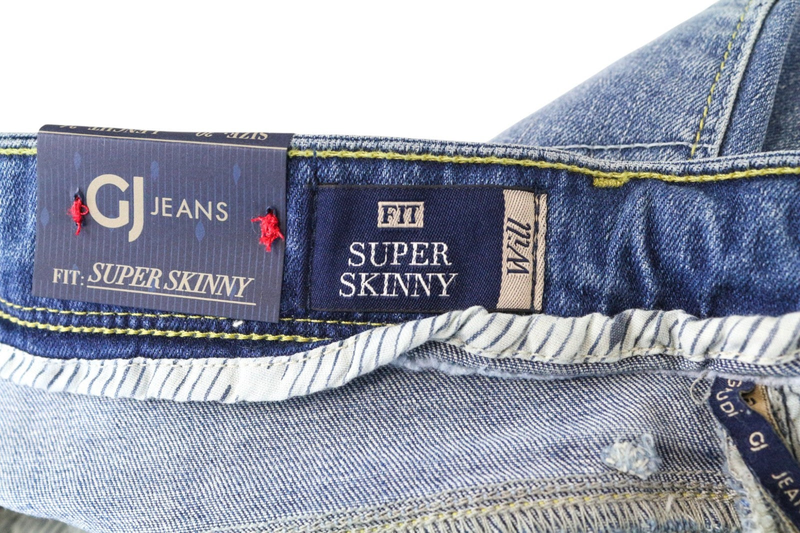 GAUDI JEANS Will Men's Jeans W30/L34 Blue Super Skinny Stretch Denim Zip Fly