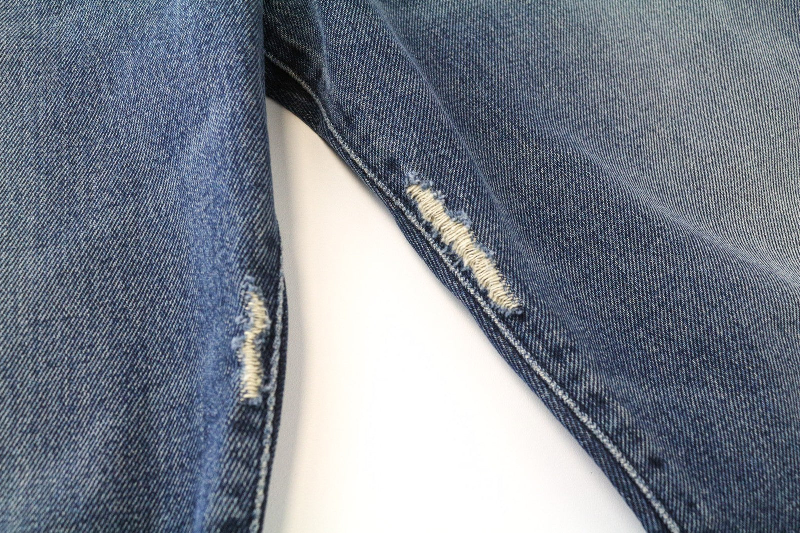 DIESEL Mharky 0870B vyriški džinsai W30/L32 dirbtinės odos mėlyni, ploni, aptempti džinsai 