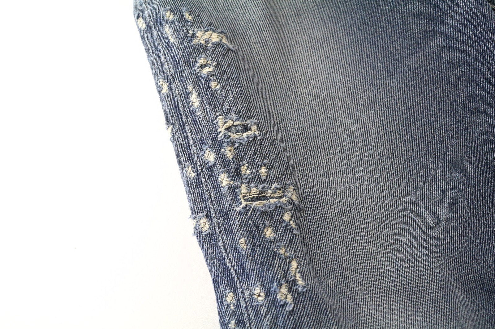 DIESEL Mharky 0870B vyriški džinsai W30/L32 dirbtinės odos mėlyni, ploni, aptempti džinsai 