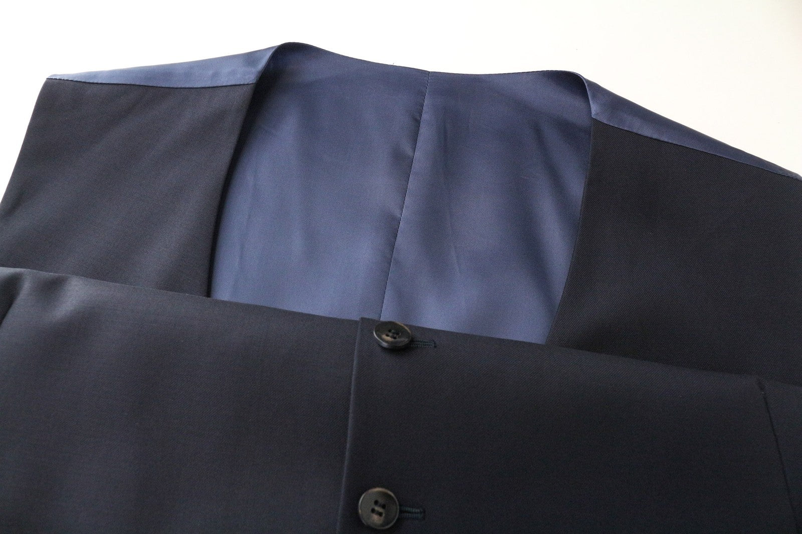 SUITSUPPLY Ferrara Men's Waistcoat UK50R Navy Slim Wool V-Neck Classic Formal