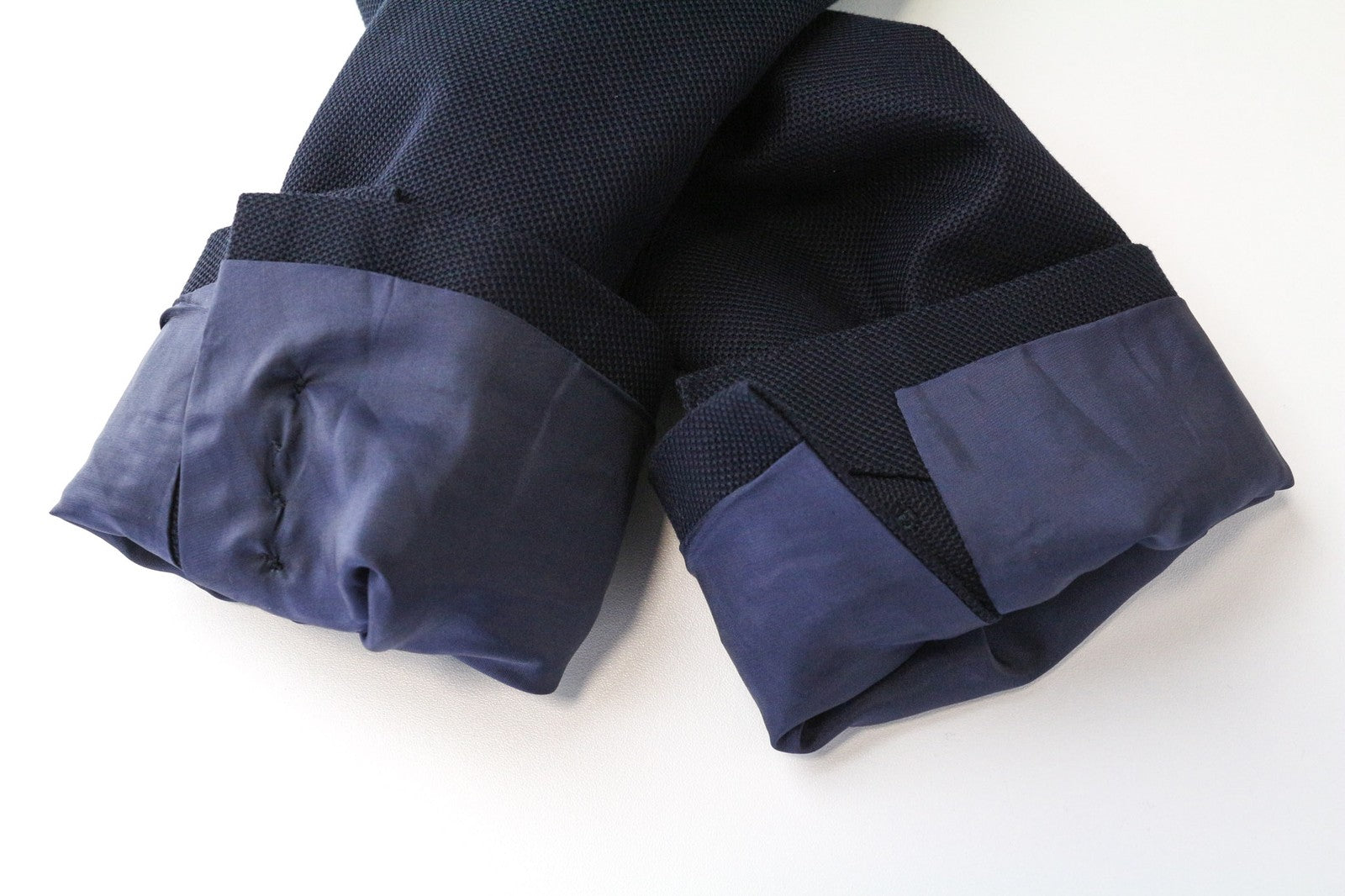 SUITSUPPLY Havana Patch Men's Suit UK38R Blue Slim Knit 2Pc Unlined Cotton