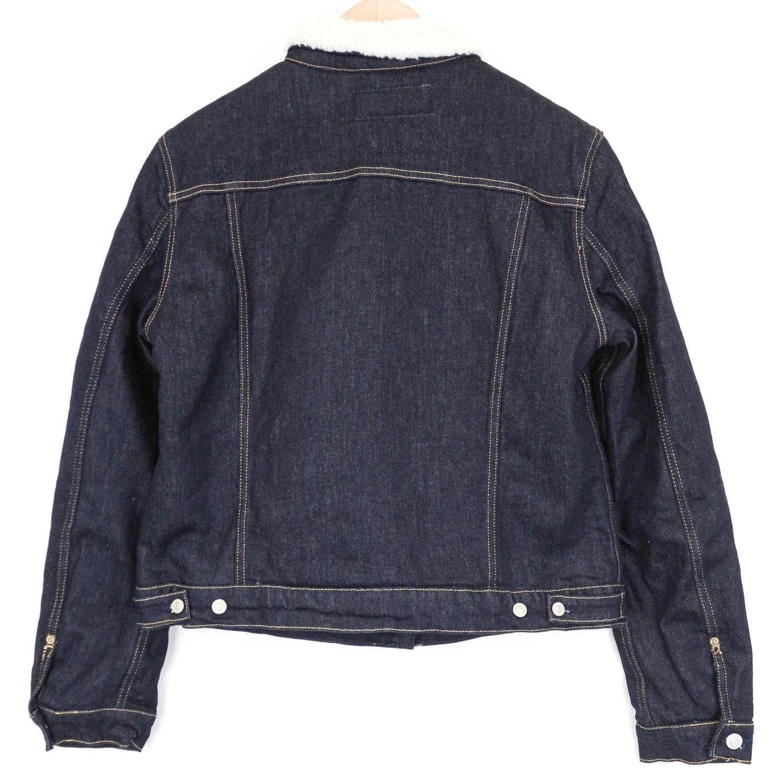 REPLAY moteriška striukė XL dydžio mėlyna, tampri medvilninė, džinsinė, su apykakle ir ilgomis rankovėmis, su pamušalu 