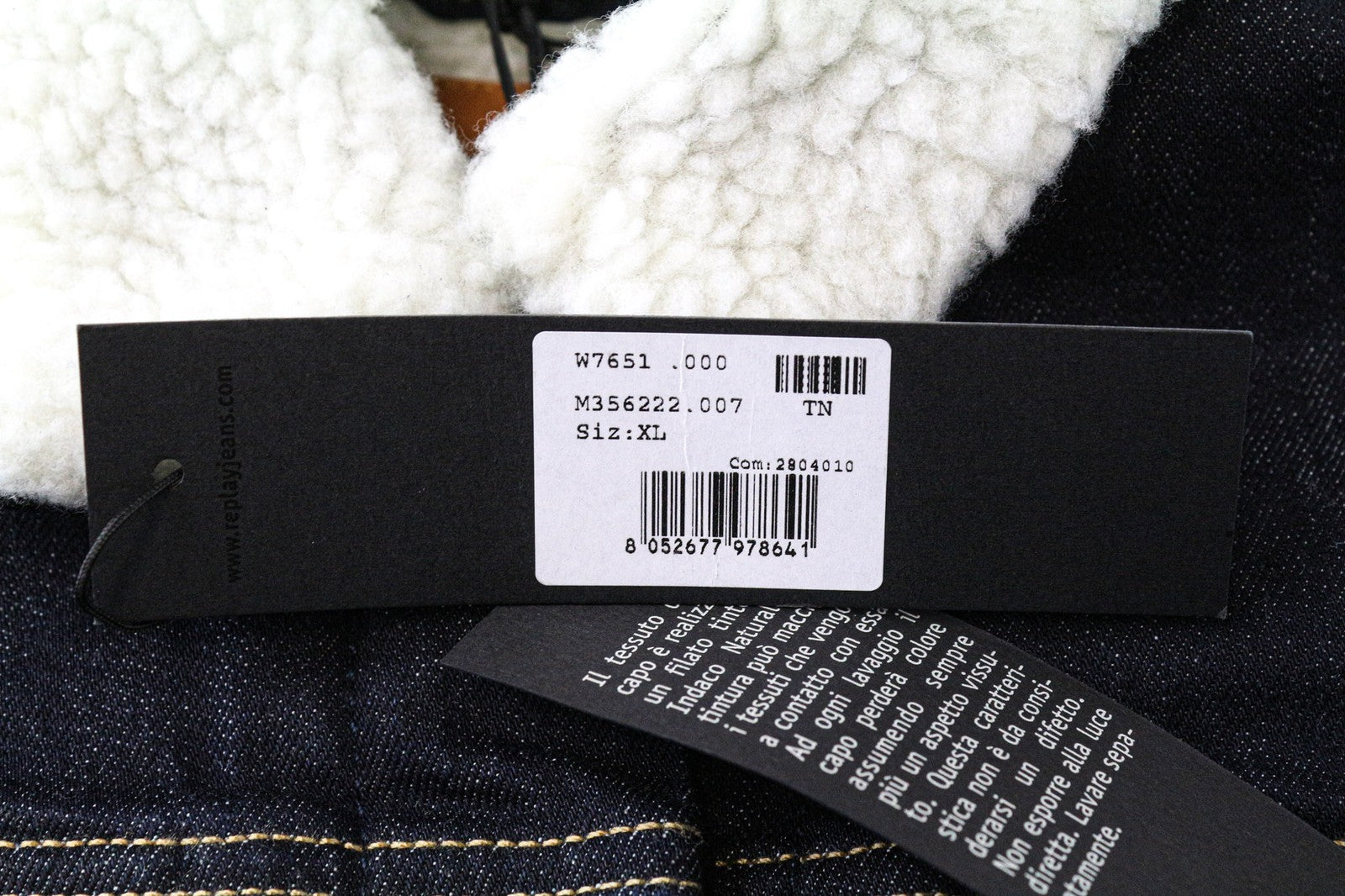 REPLAY moteriška striukė XL dydžio mėlyna, tampri medvilninė, džinsinė, su apykakle ir ilgomis rankovėmis, su pamušalu 