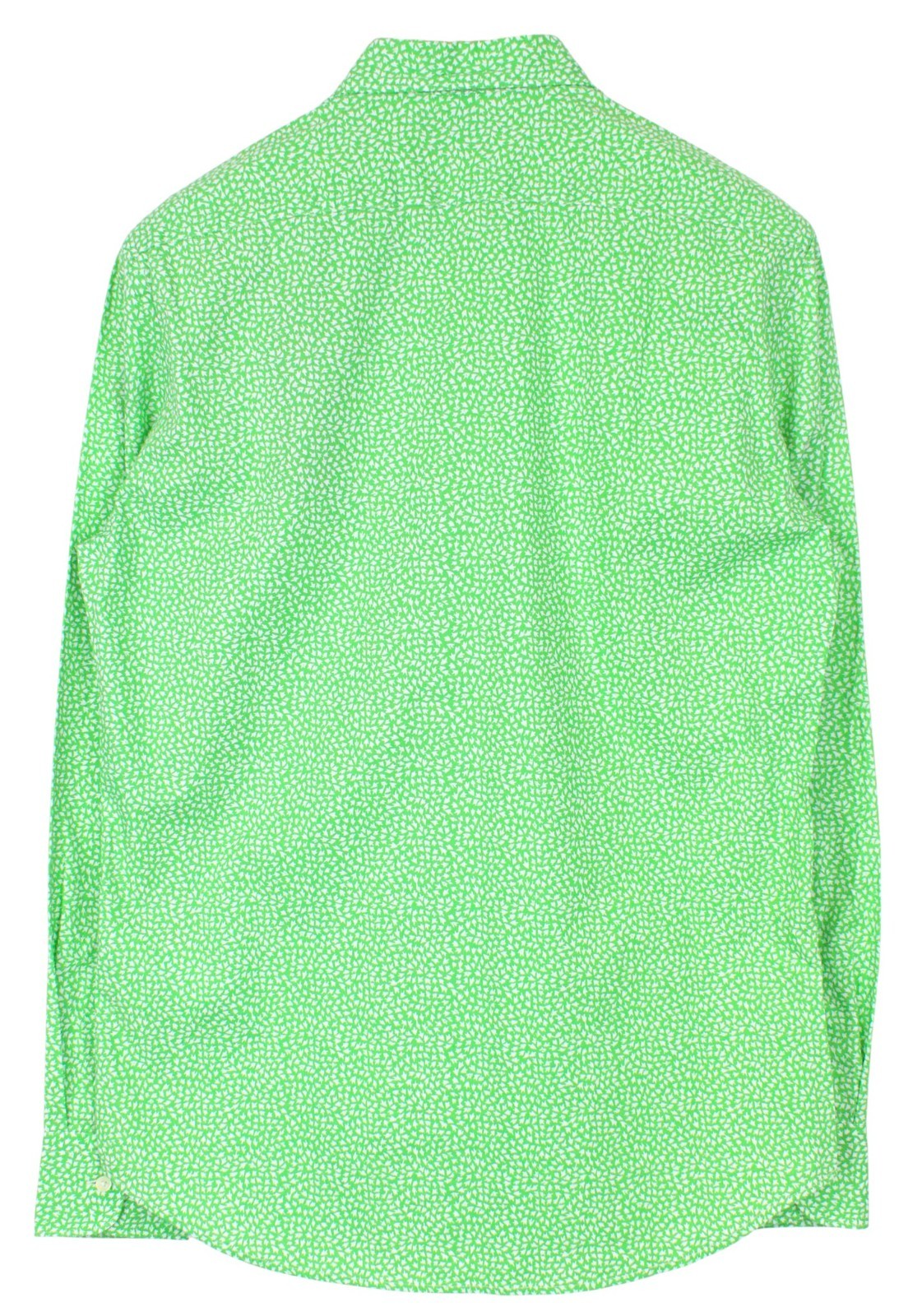 REPLAY Men Shirt M Green Patterned Long Sleeved Button-Up Regular Fit