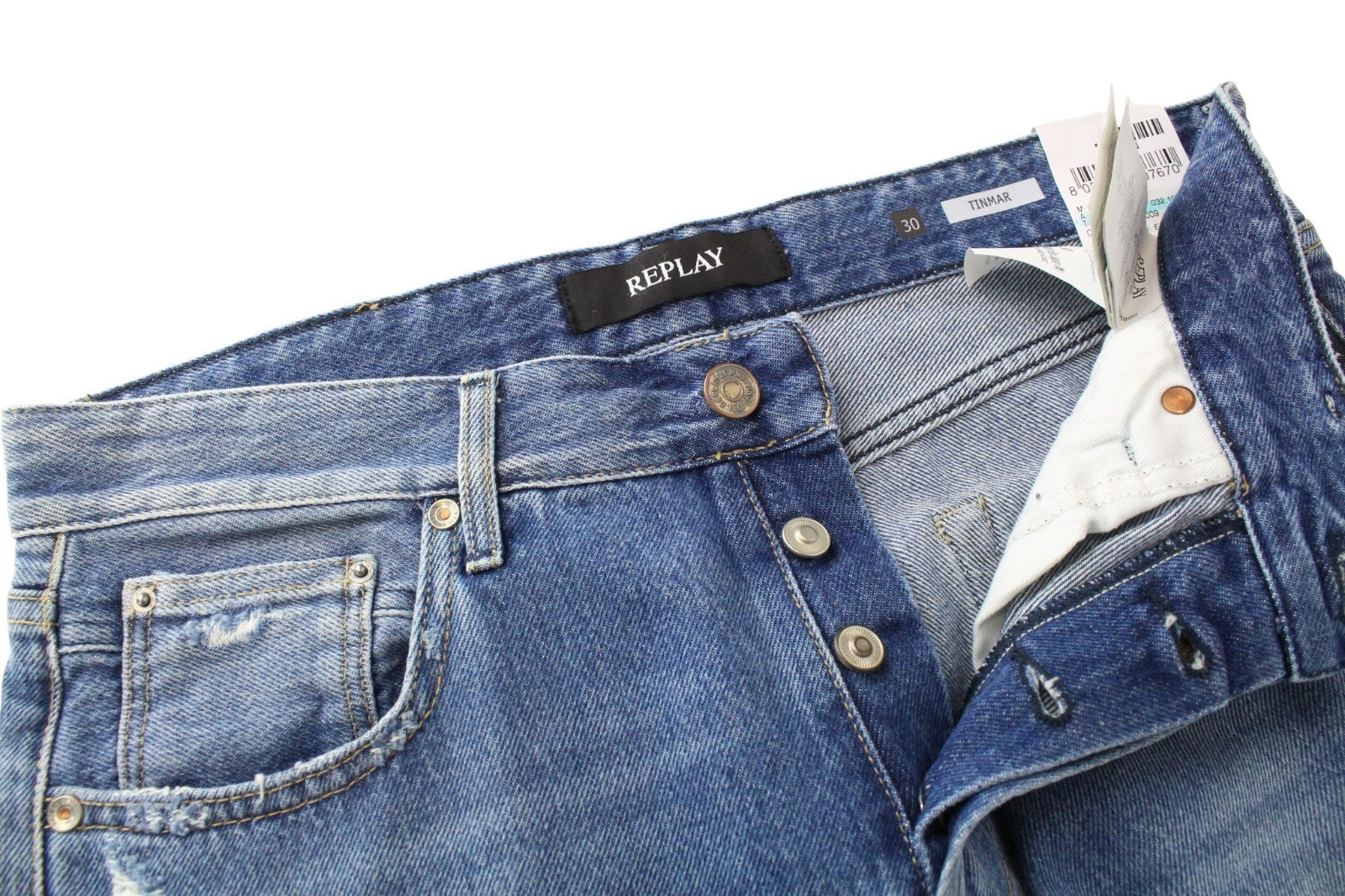 REPLAY Tinmar Men Jeans W30/L32 Blue Tapered Pure Cotton