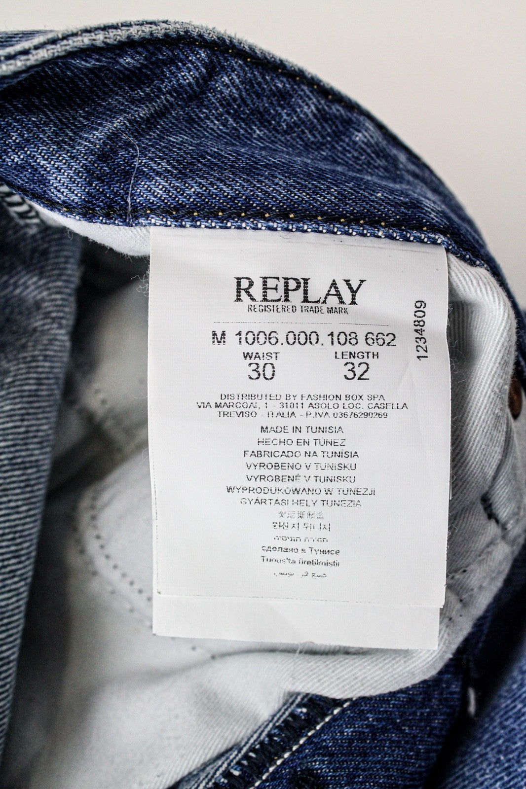 REPLAY Tinmar Men Jeans W30/L32 Blue Tapered Pure Cotton