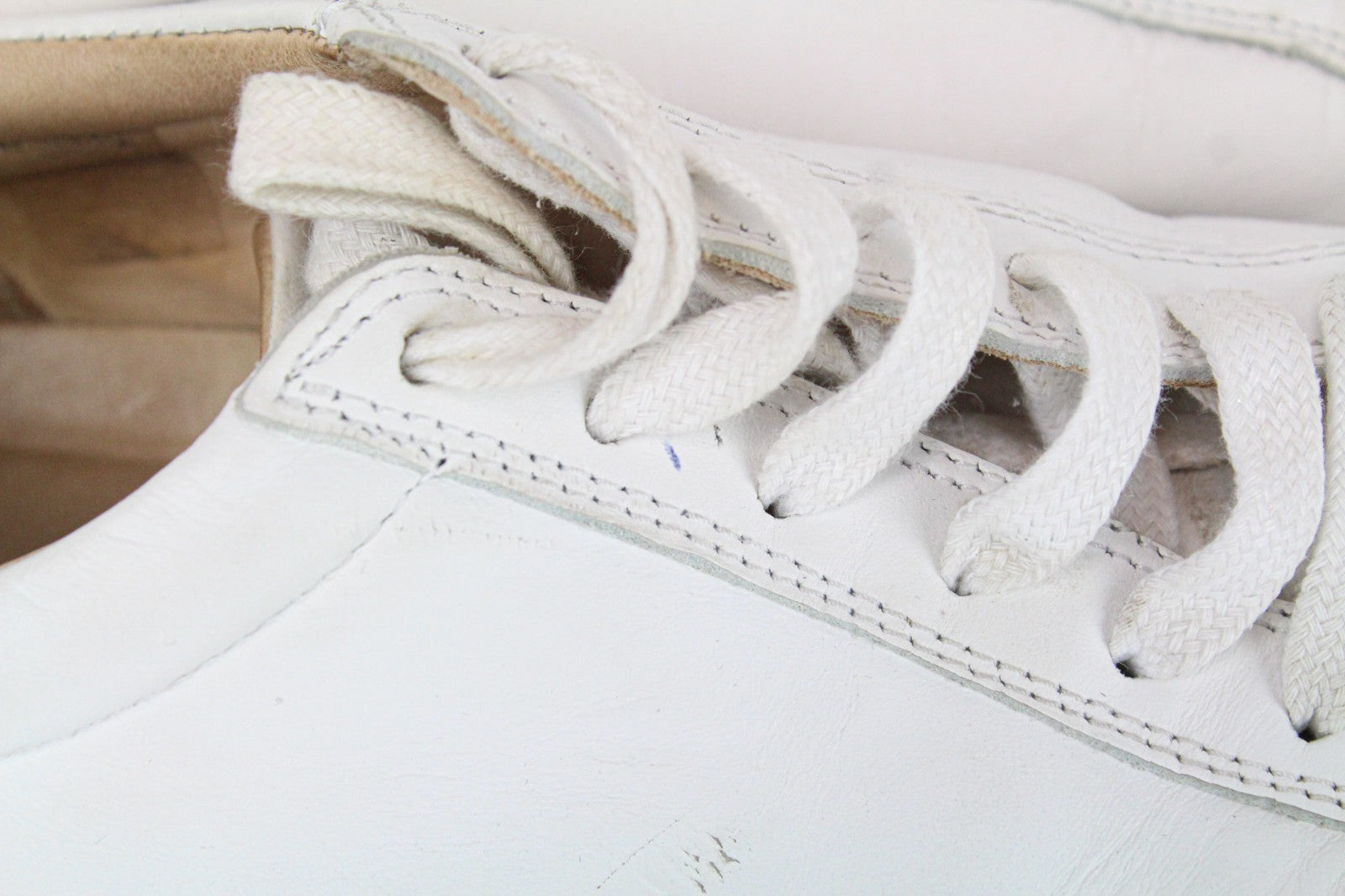 SUITSUPPLY Men Trainers EU40 White Genuine Leather Low-Top Casual Sneakers