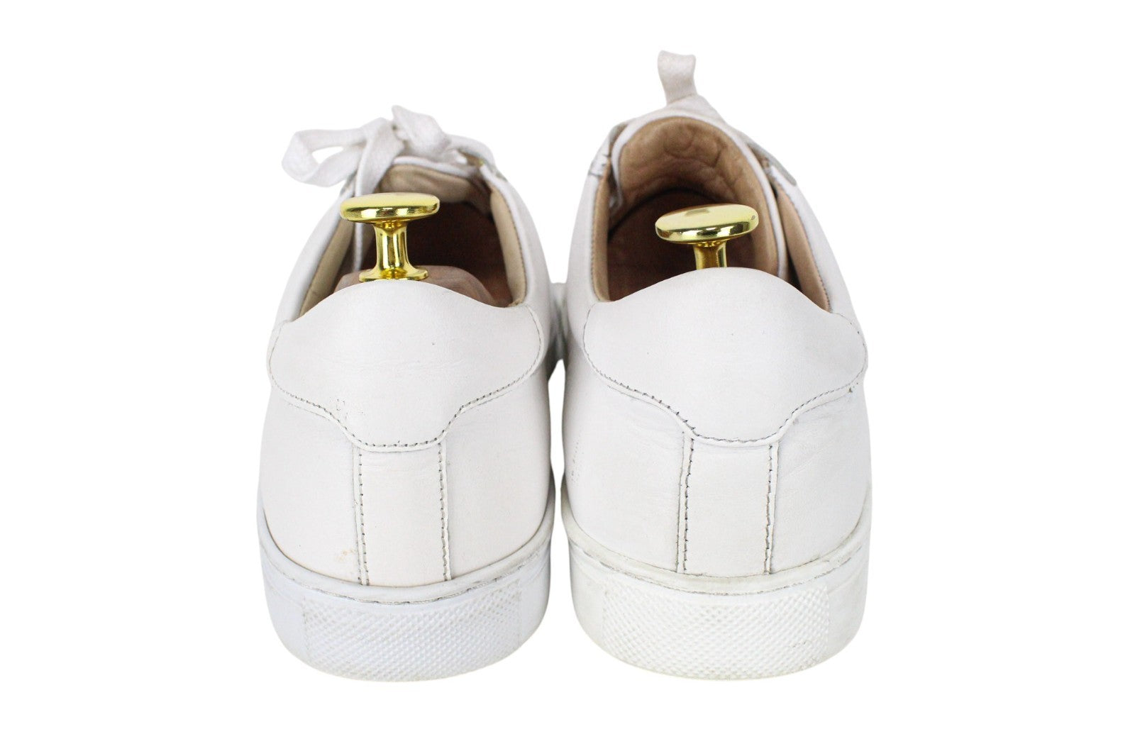 SUITSUPPLY Men Trainers EU40 White Genuine Leather Low-Top Casual Sneakers
