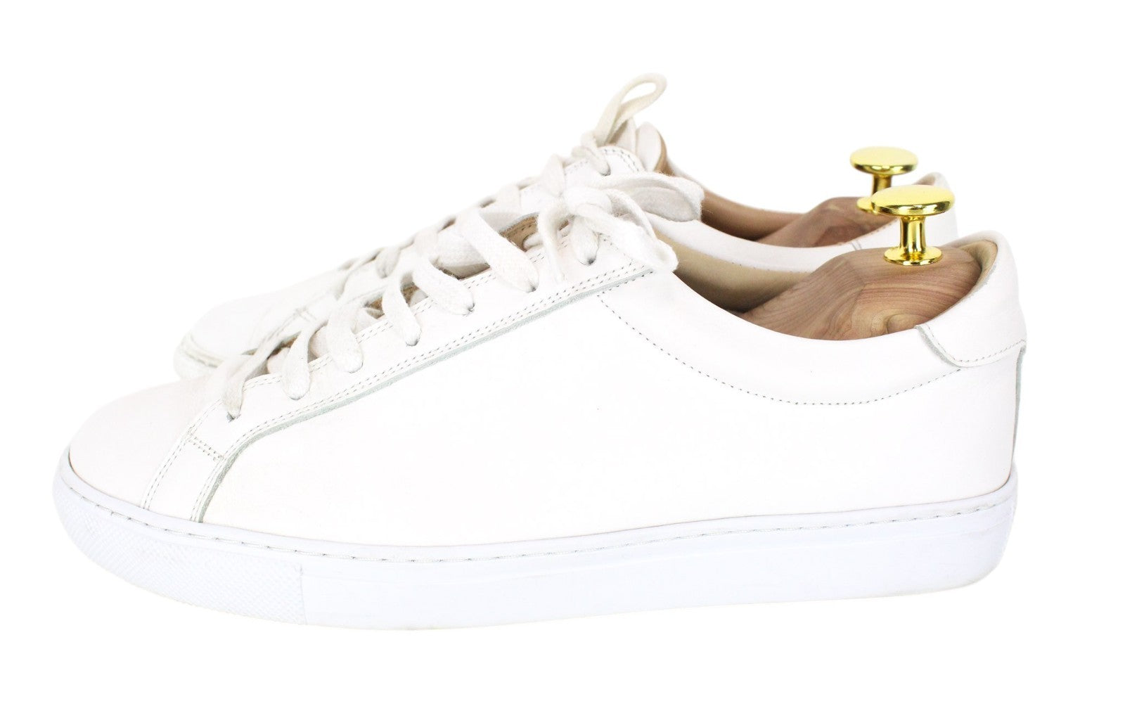 SUITSUPPLY Men Trainers EU40 White Genuine Leather Low-Top Casual Sneakers