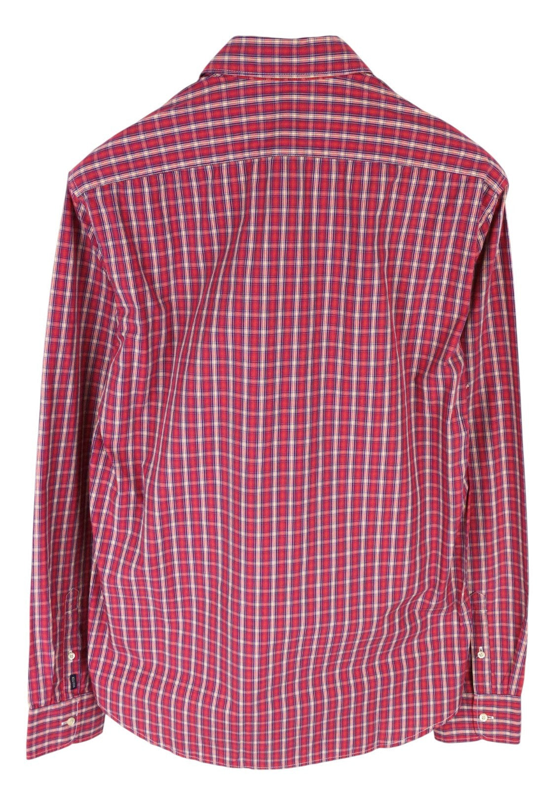 SCOTCH & SODA Men Shirt L Red Tartan Check Print Classic Melange Pure Cotton