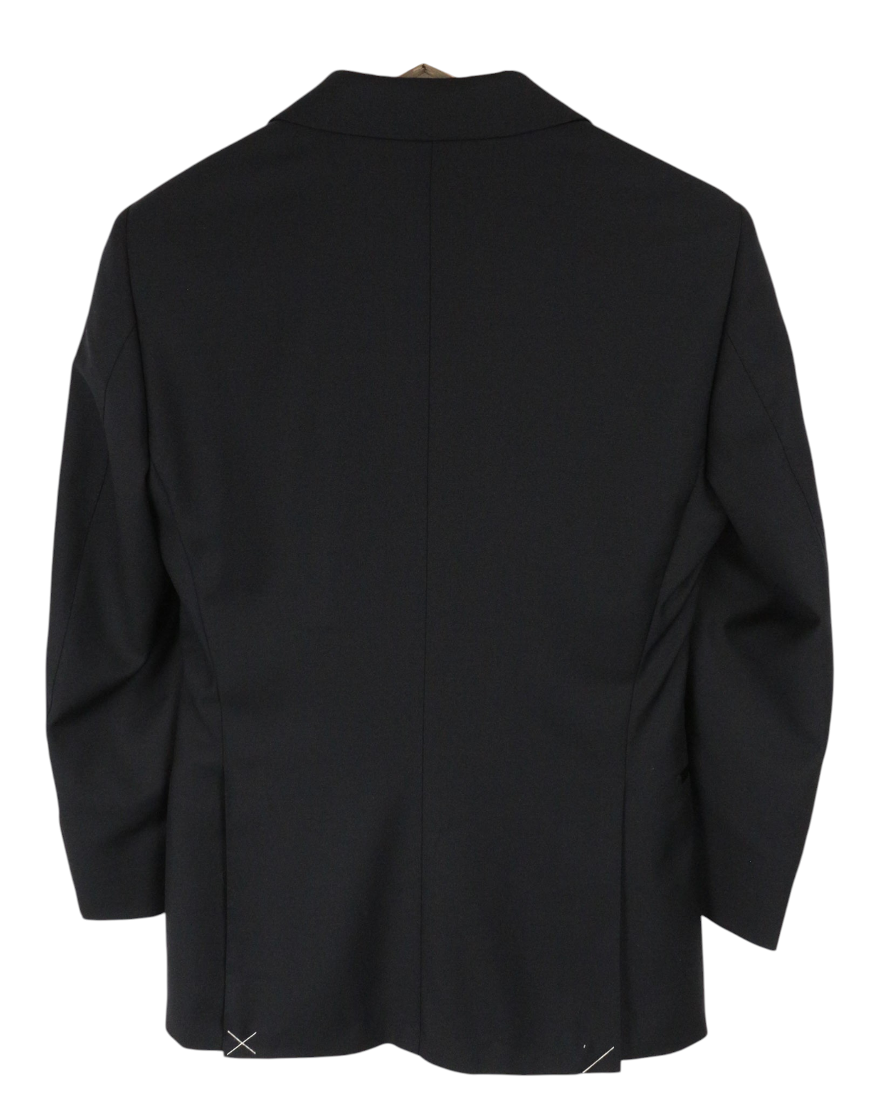 SUITSUPPLY La Spalla Men Suit UK30R Black Slim 2-Piece Pure Wool Tuxedo Twill