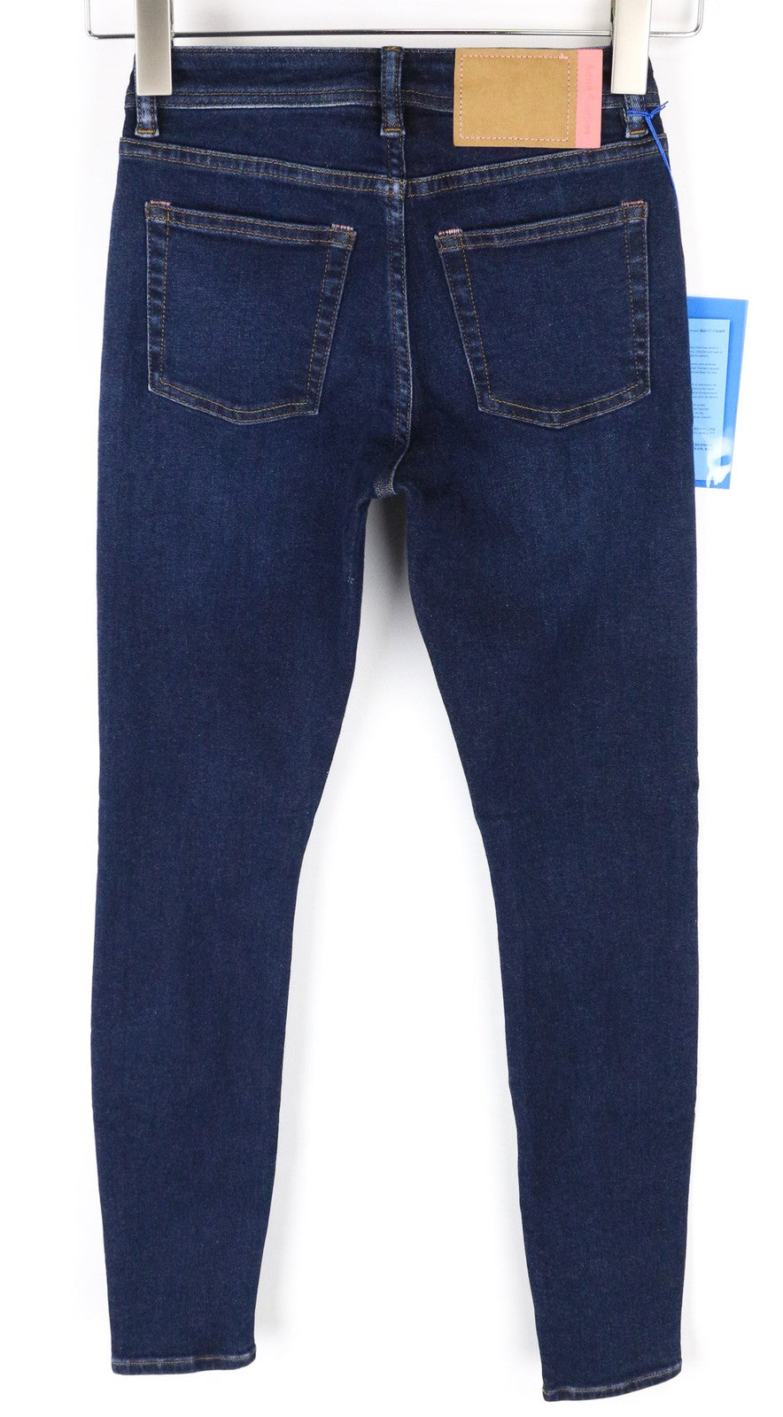 ACNE STUDIOS Climb Women Jeans W23/L32 Dark Blue Skinny Bla Konst Stretch Zip