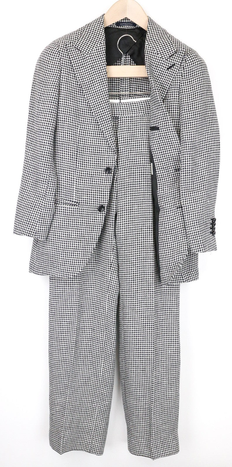 SUITSUPPLY La Spalla Women Suit UK30R S Formal Grey Pure Linen Patterned 2 Piece