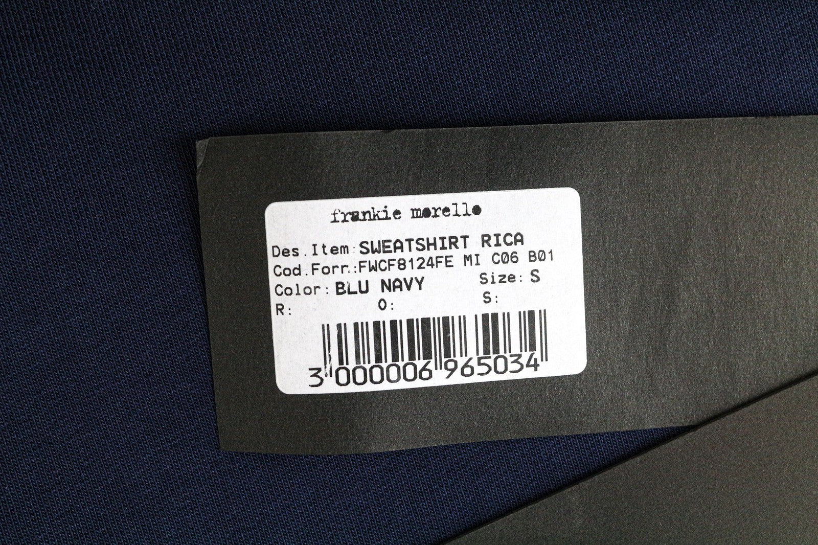 FRANKIE MORELLO Rica moteriškas džemperis S dydžio tamsiai mėlynas medvilninis megztinis ilgomis rankovėmis 