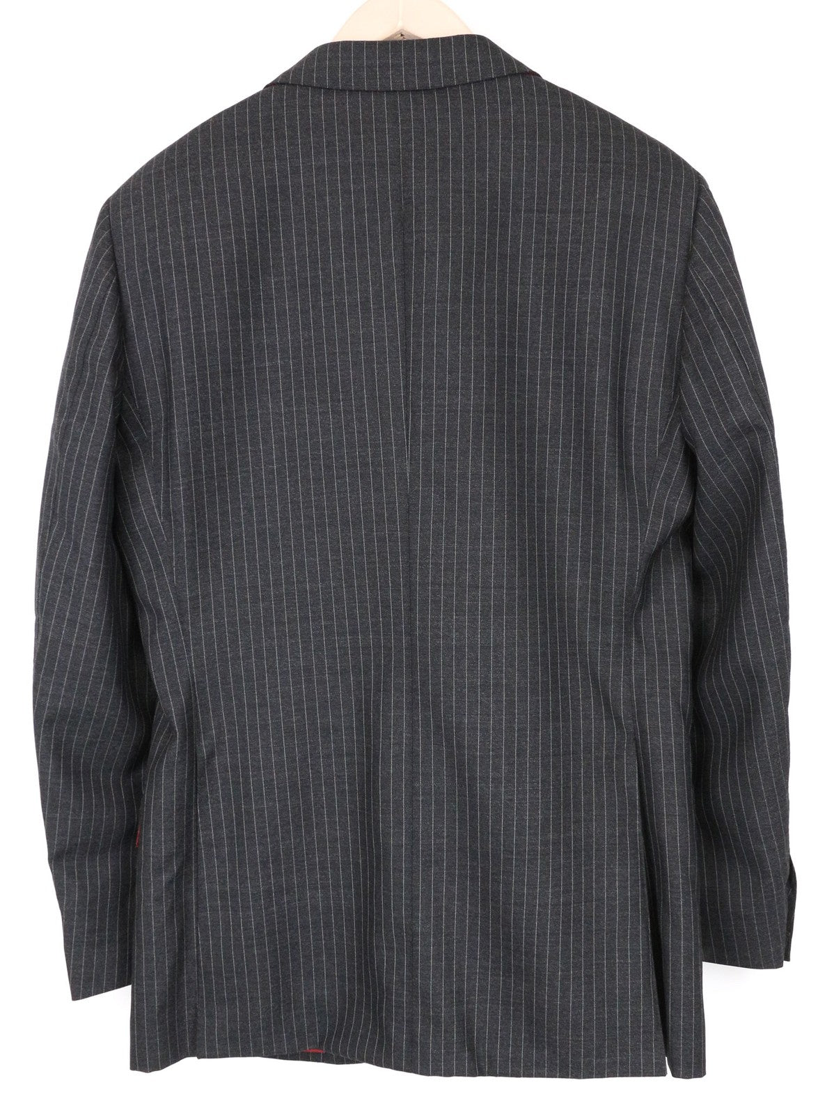 SUITSUPPLY Sienna Men Blazer UK38R Grey Pure Wool Striped Single-Breasted