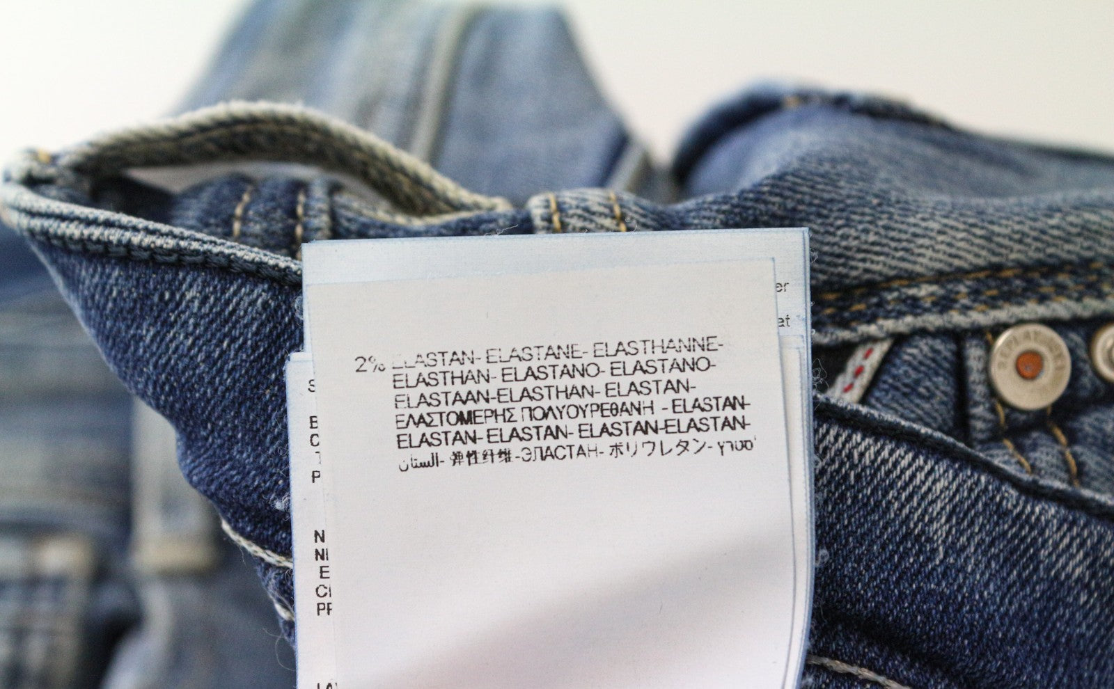 REPLAY Rob Men Jeans W30/L34 Straight Tapered Fit Washed Blue Cotton Stretch