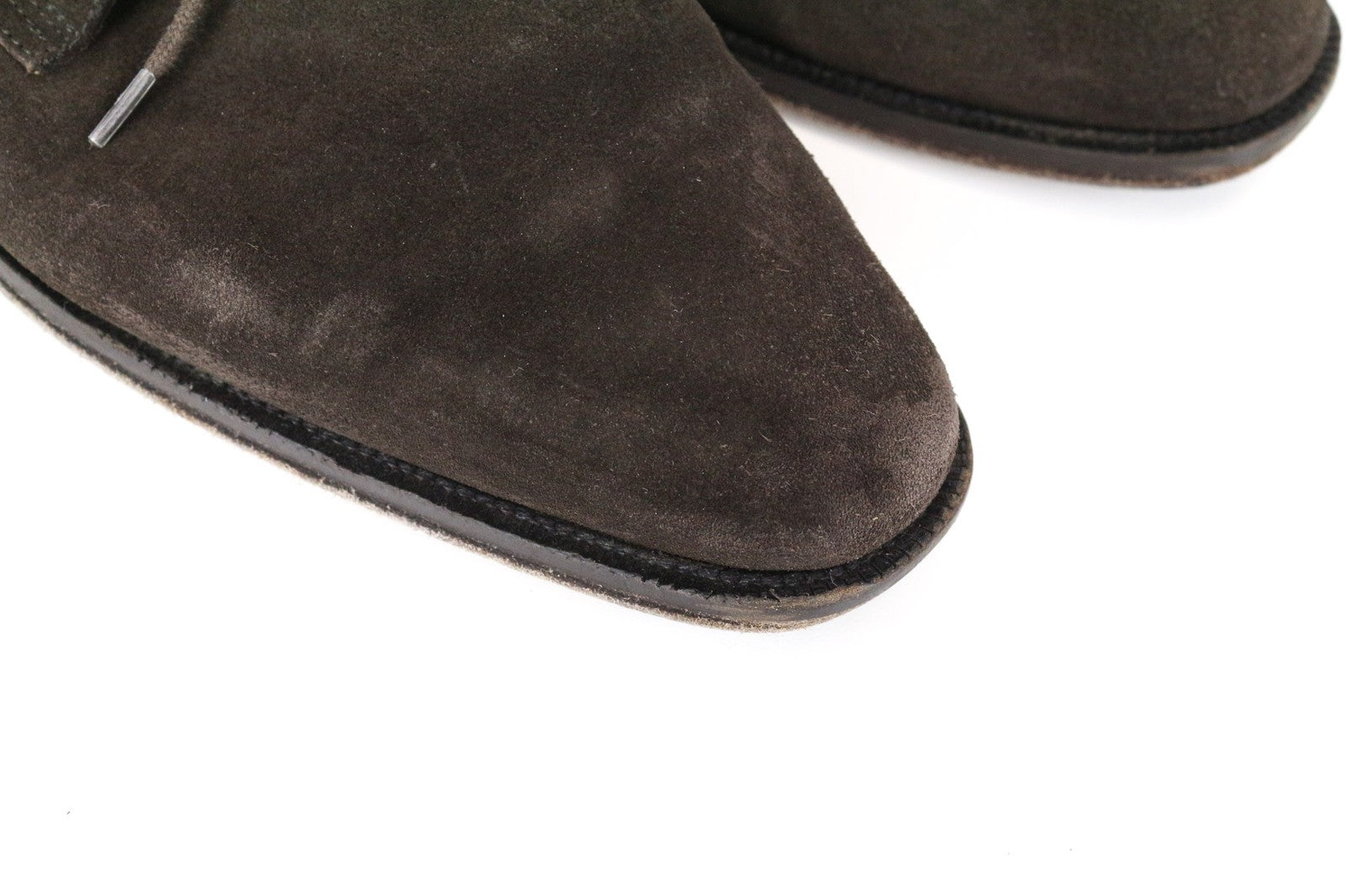 SUITSUPPLY Men Formal Shoes EU41 Dark Brown High-Top Suede Laced