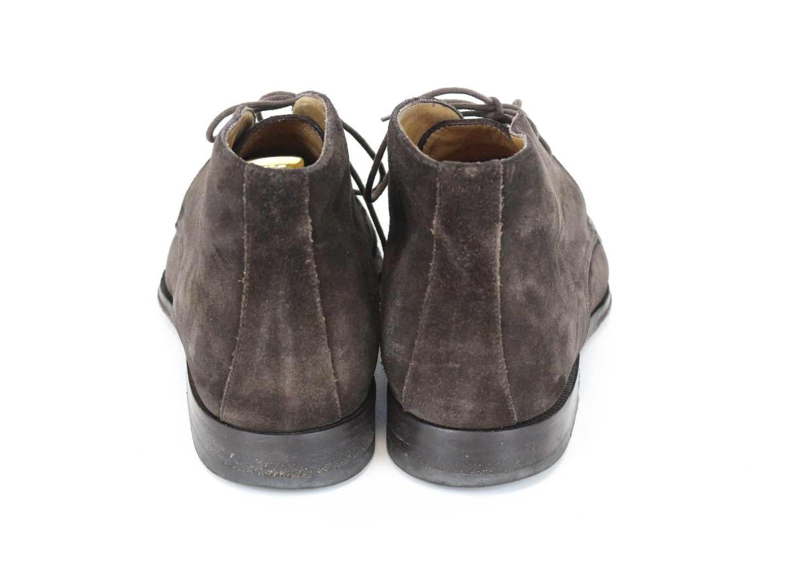 SUITSUPPLY Men Formal Shoes EU41 Dark Brown High-Top Suede Laced