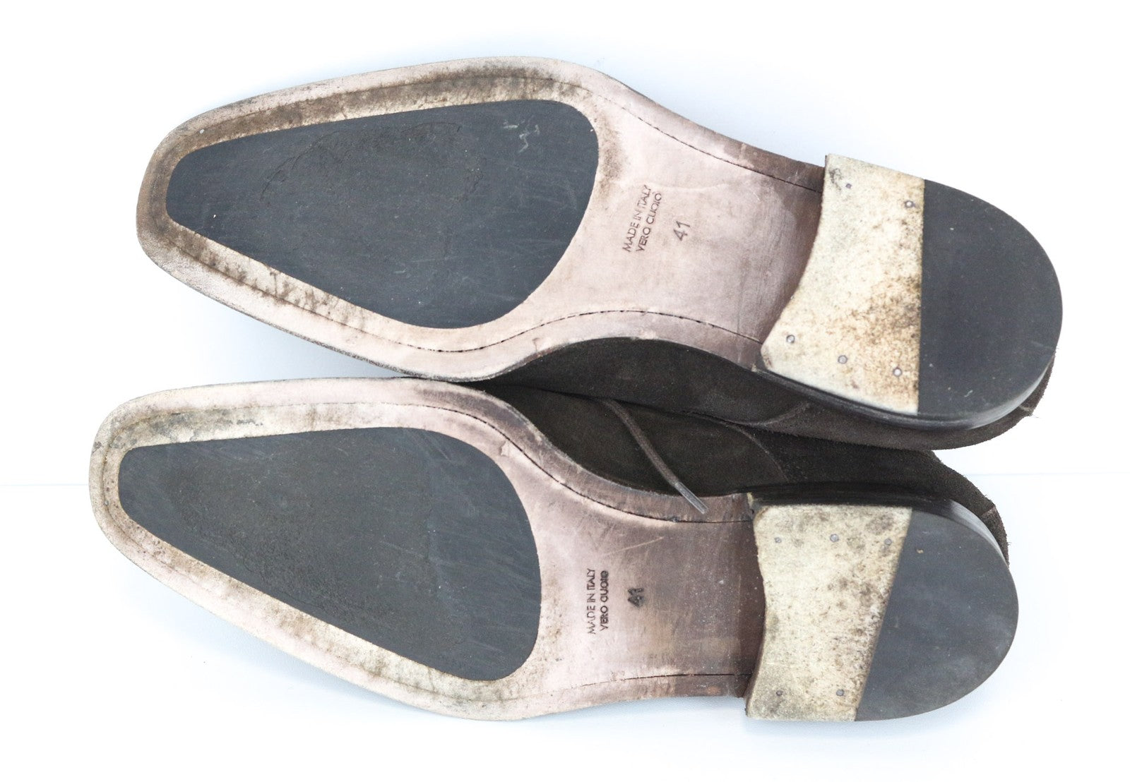 SUITSUPPLY Men Formal Shoes EU41 Dark Brown High-Top Suede Laced