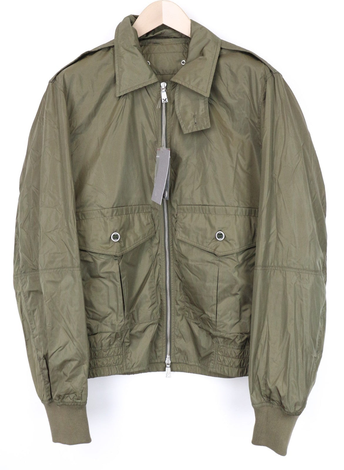 RICHMOND Men Jacket IT52 L Dark Moss Green MA2 Bomber Full Zip Military