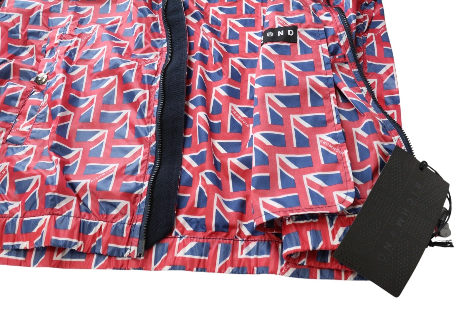 RICHMOND Men Jacket IT48 M Red Graphic Windbreaker Lightweight Hooded