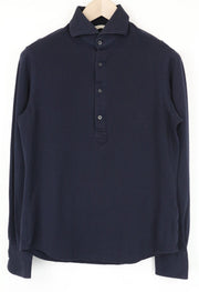 SUITSUPPLY Men T-Shirt 37/38/ 14 1/2/15 Extra Slim Navy Blue Pure Cotton Polo