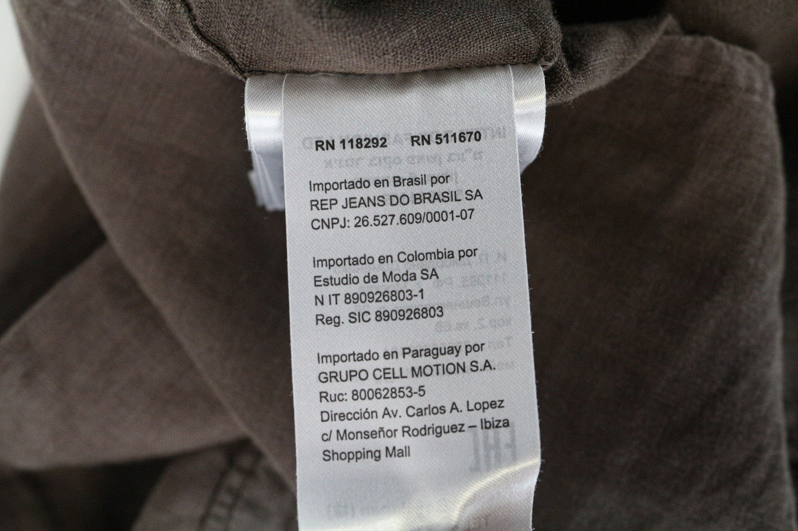 REPLAY Men Shirt L Brown Pure Linen Short Sleeve Button-Up Casual