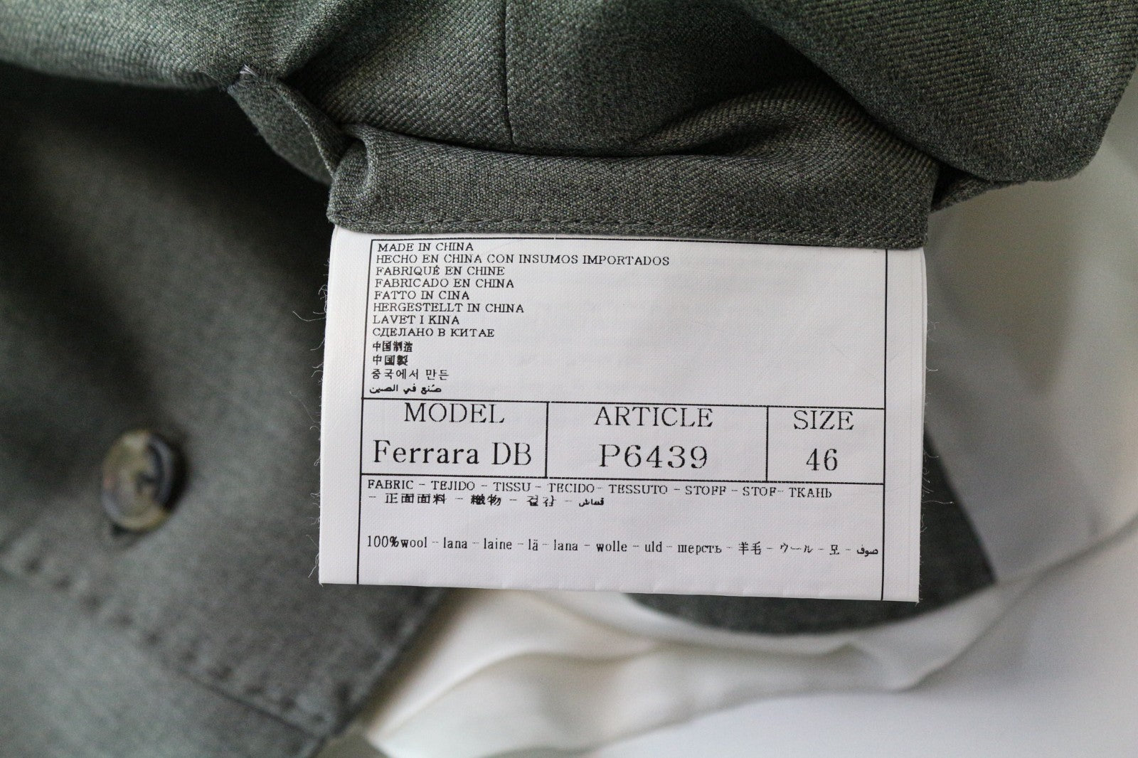 SUITSUPPLY Ferrara Men Suit UK36R Trousers Waistcoat Pure Wool Green 2 Piece