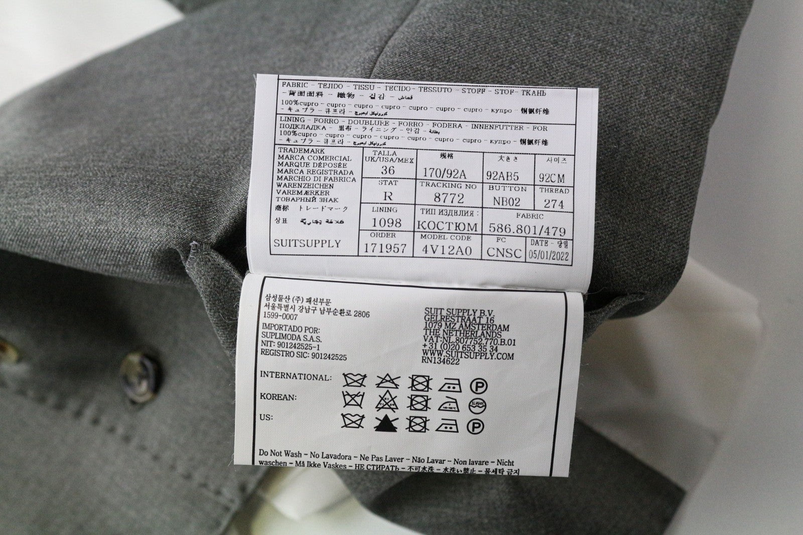 SUITSUPPLY Ferrara Men Suit UK36R Trousers Waistcoat Pure Wool Green 2 Piece