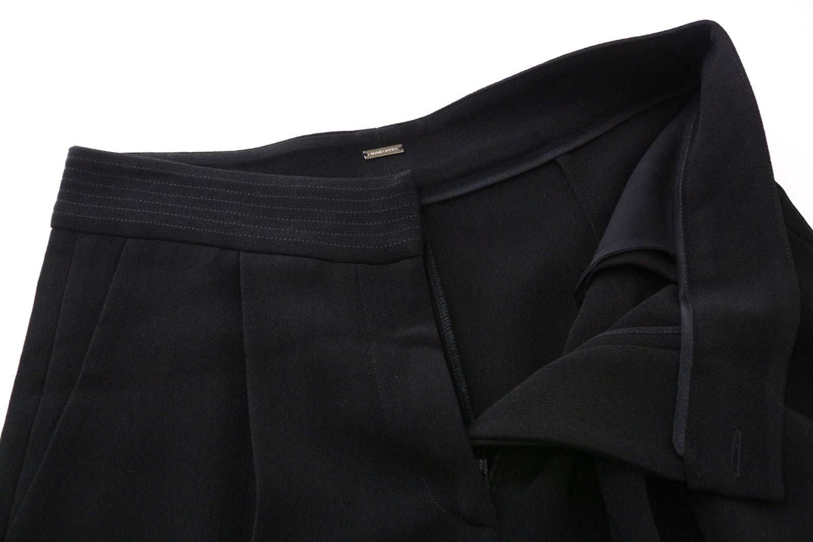 ADAM LIPPES Women Trousers W30 Black Formal Classic Pleated Front