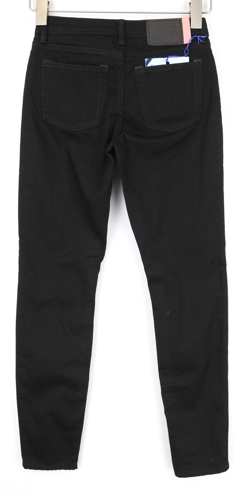 ACNE STUDIOS Women Jeans W24/L32 Slim Fit 5-Pocket Casual Black Denim