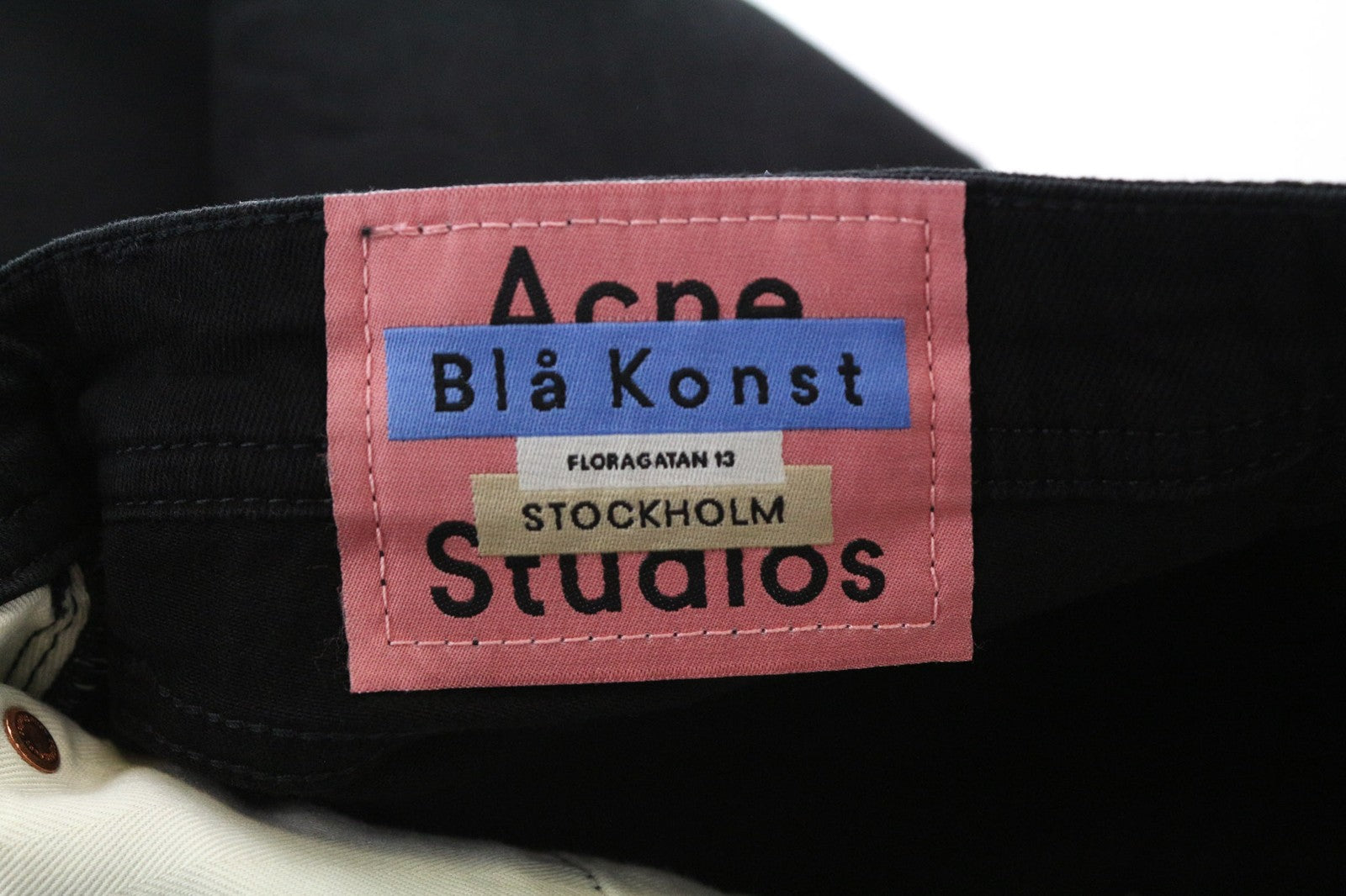 ACNE STUDIOS Women Jeans W24/L32 Slim Fit 5-Pocket Casual Black Denim