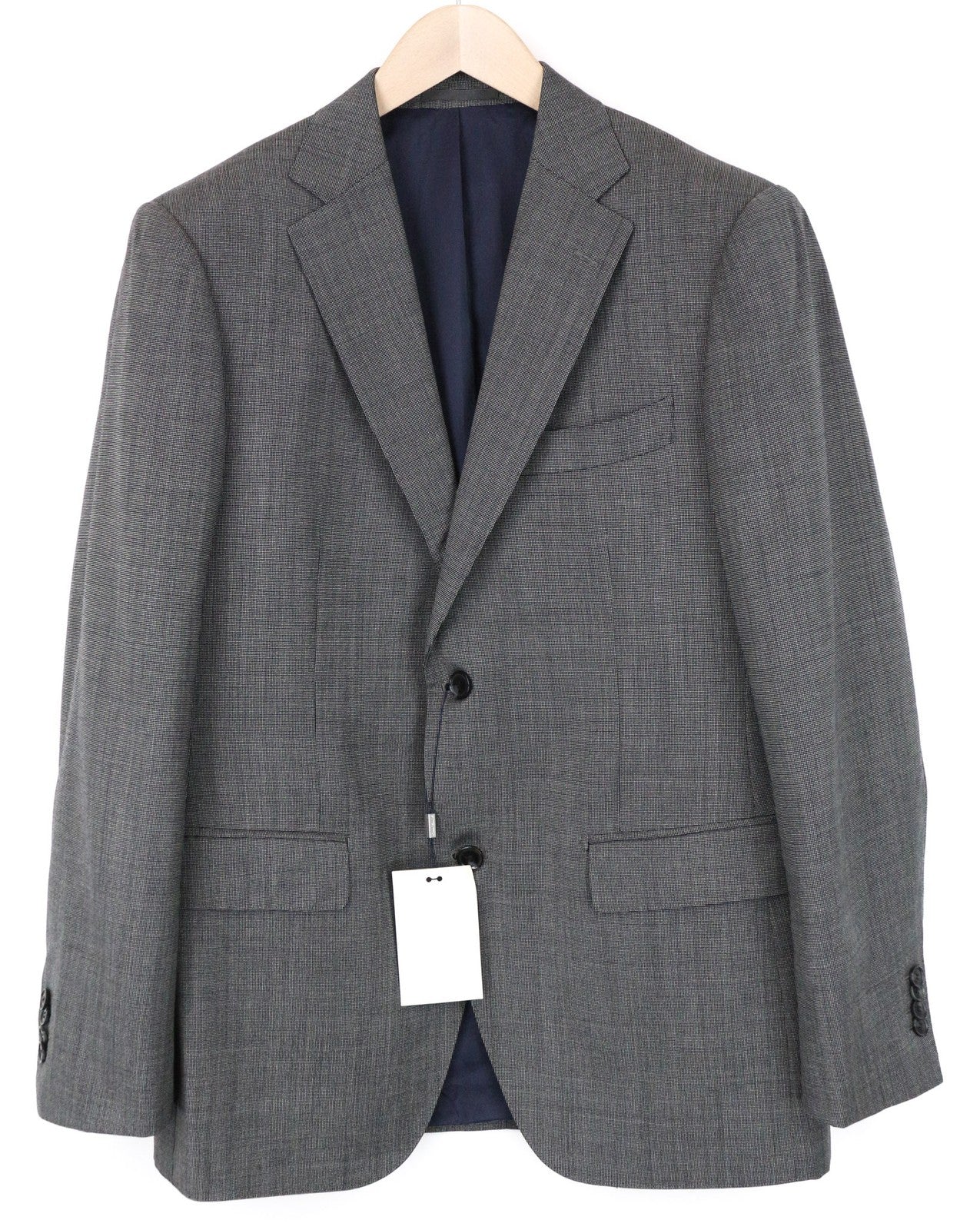 SUITSUPPLY Napoli Men Blazer UK40R Grey Pure Wool Super 120's Single-Breasted