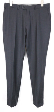 SUITSUPPLY Brescia Men Trousers UK42S Dark Grey Pure Wool Classic Pleated Lined