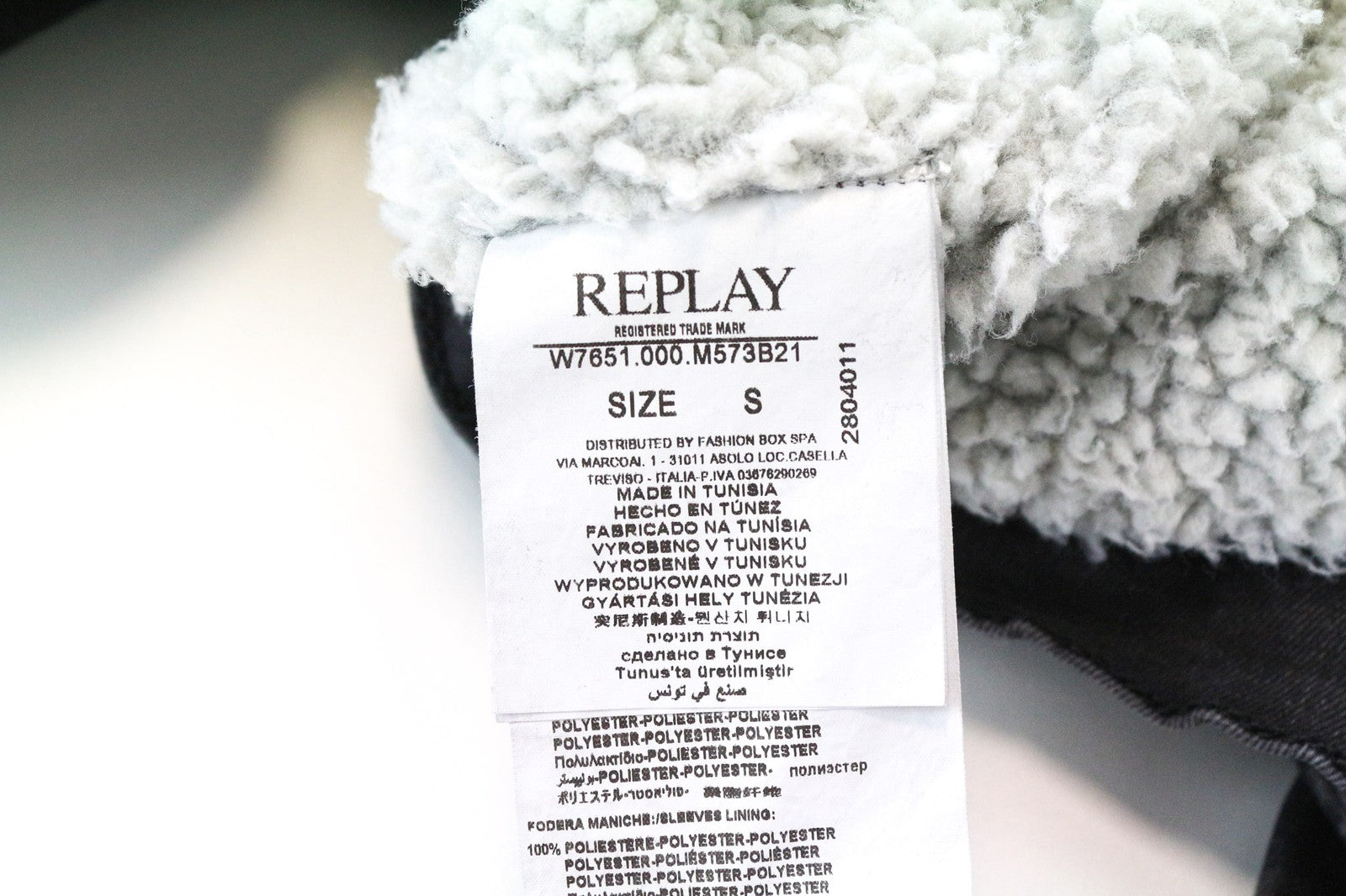 REPLAY Women Jacket S Lined Grey Cotton Stretch Denim Cropped Single-Breasted
