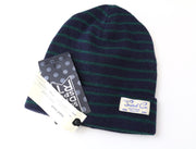 SCOTCH & SODA Ams Couture Men Hat OS Blue Green Striped Pure Wool Winter Beanie