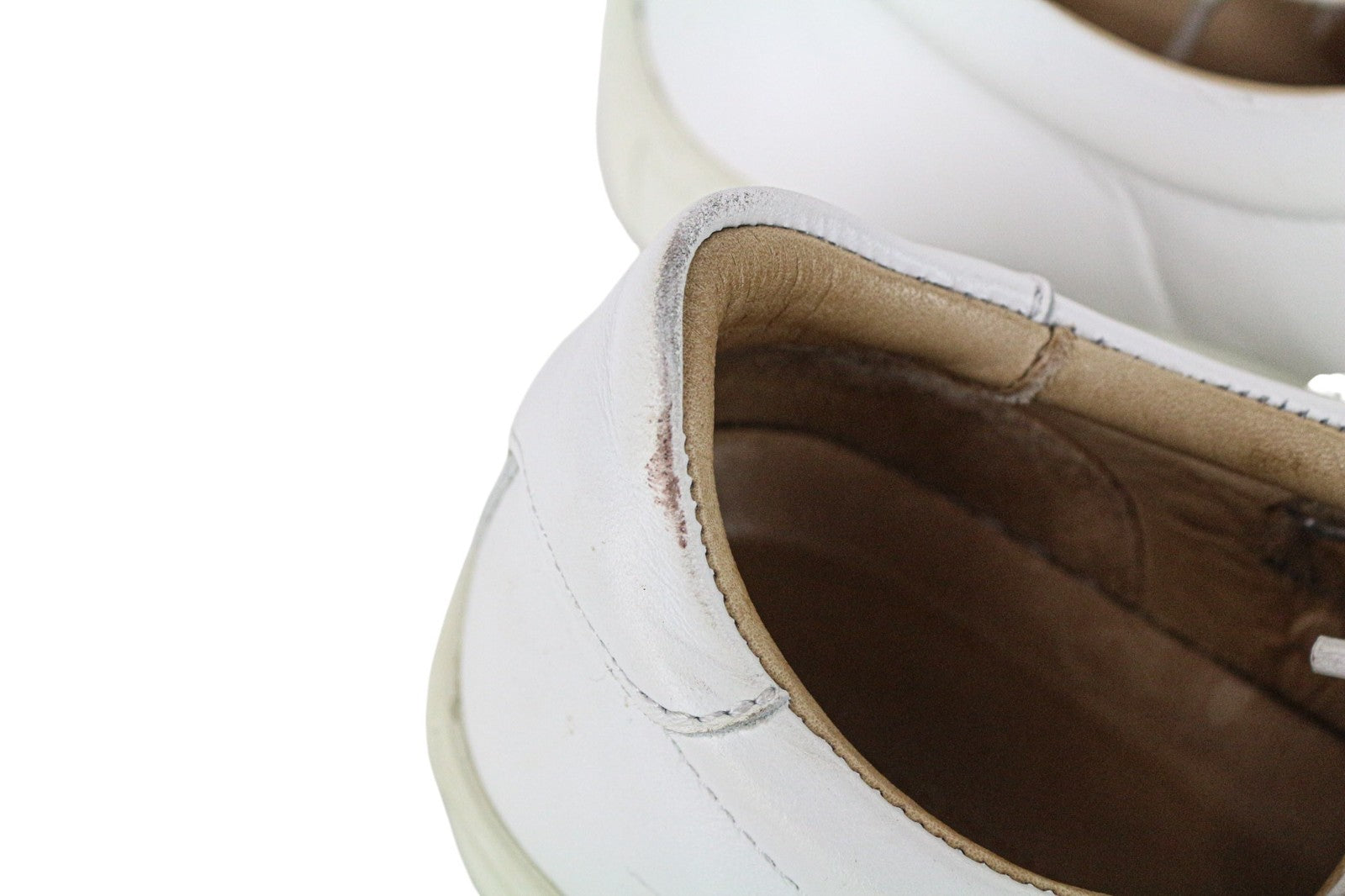 SUITSUPPLY Men Trainers EU41 White Genuine Leather Laced Low-Top Sneakers
