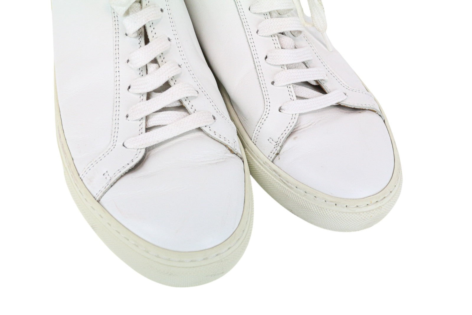SUITSUPPLY Men Trainers EU41 White Genuine Leather Laced Low-Top Sneakers