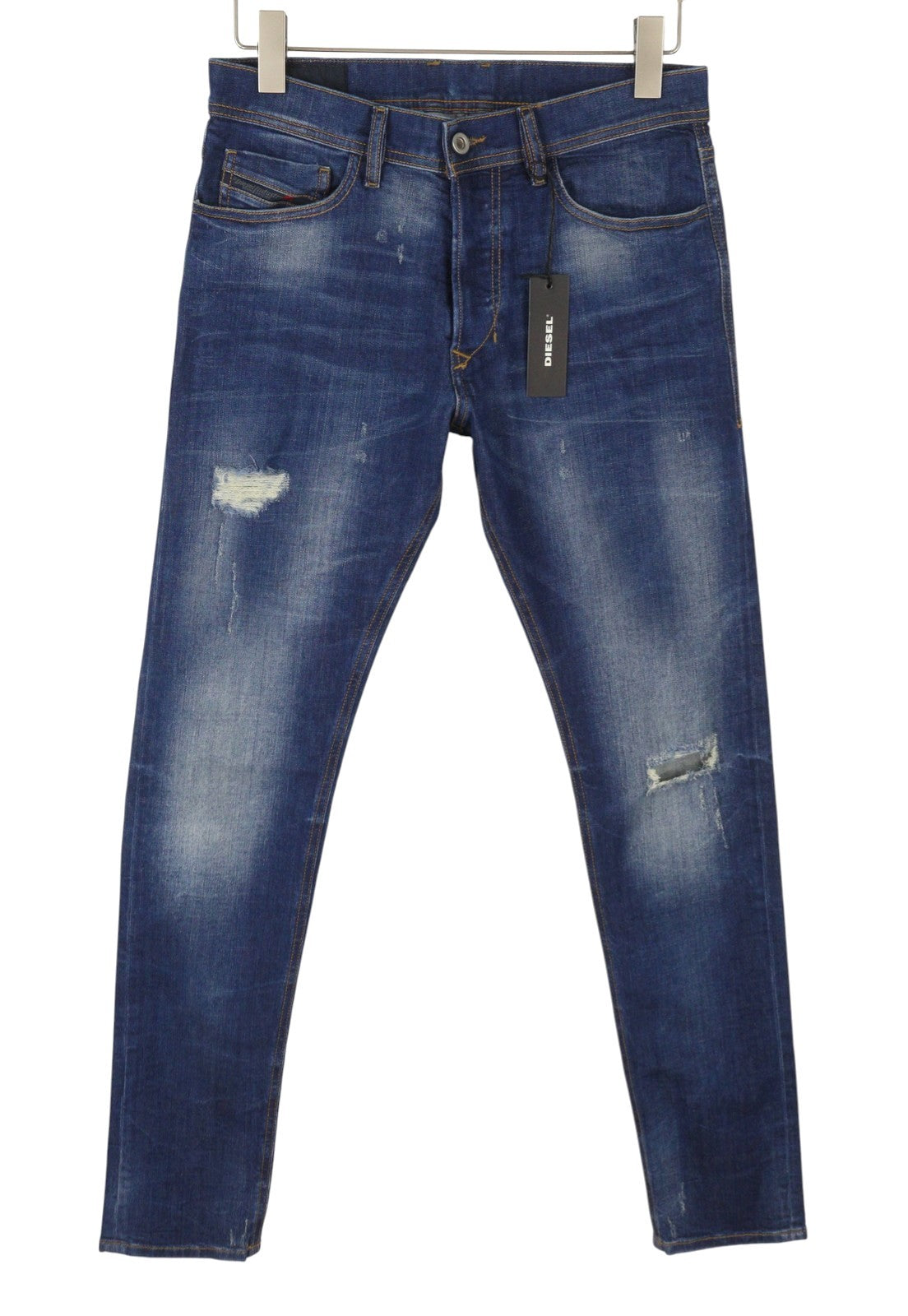 DIESEL Tepphar 084TX Men's Jeans W28/L32 Blue Faded Skinny Distress Denim