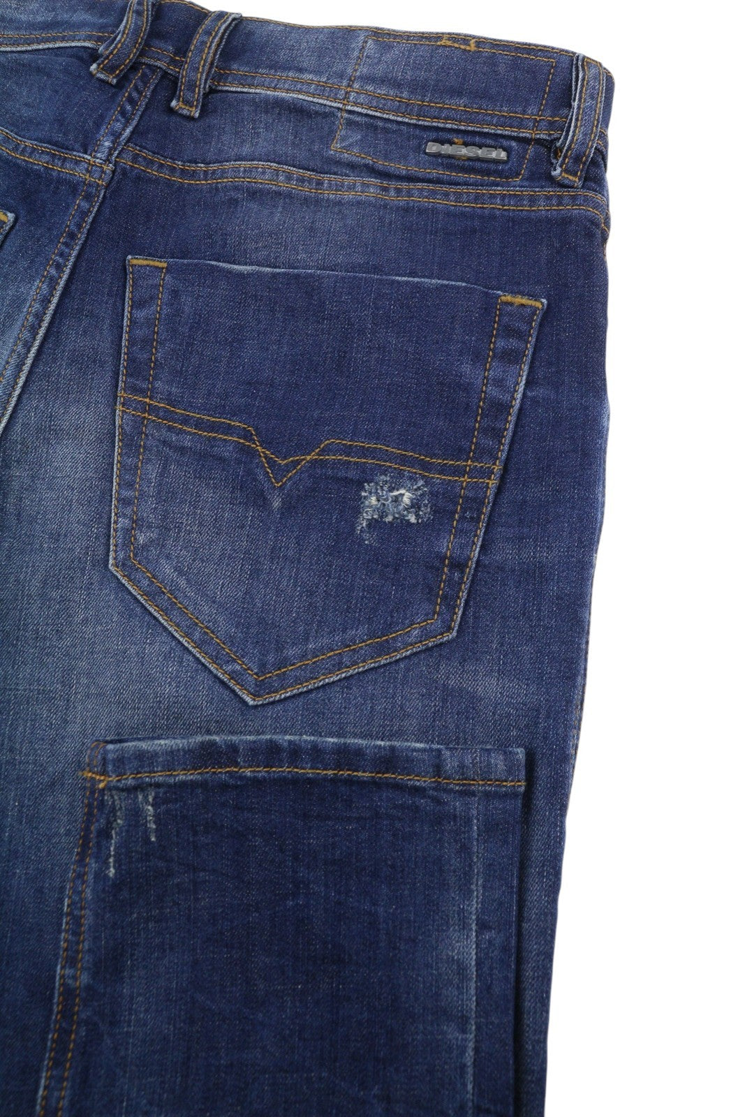 DIESEL Tepphar 084TX Men's Jeans W28/L32 Blue Faded Skinny Distress Denim
