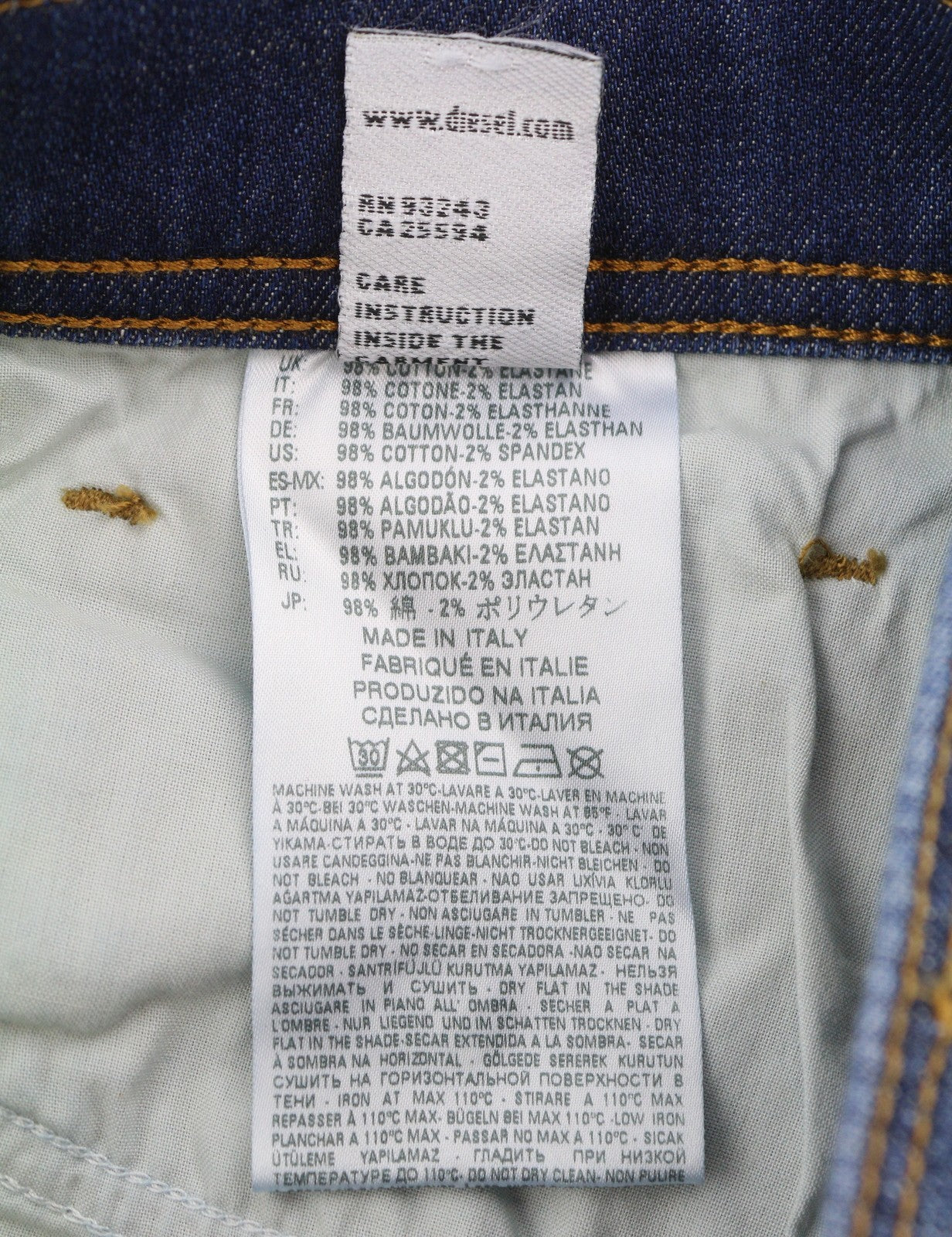 DIESEL Tepphar 084TX Men's Jeans W28/L32 Blue Faded Skinny Distress Denim