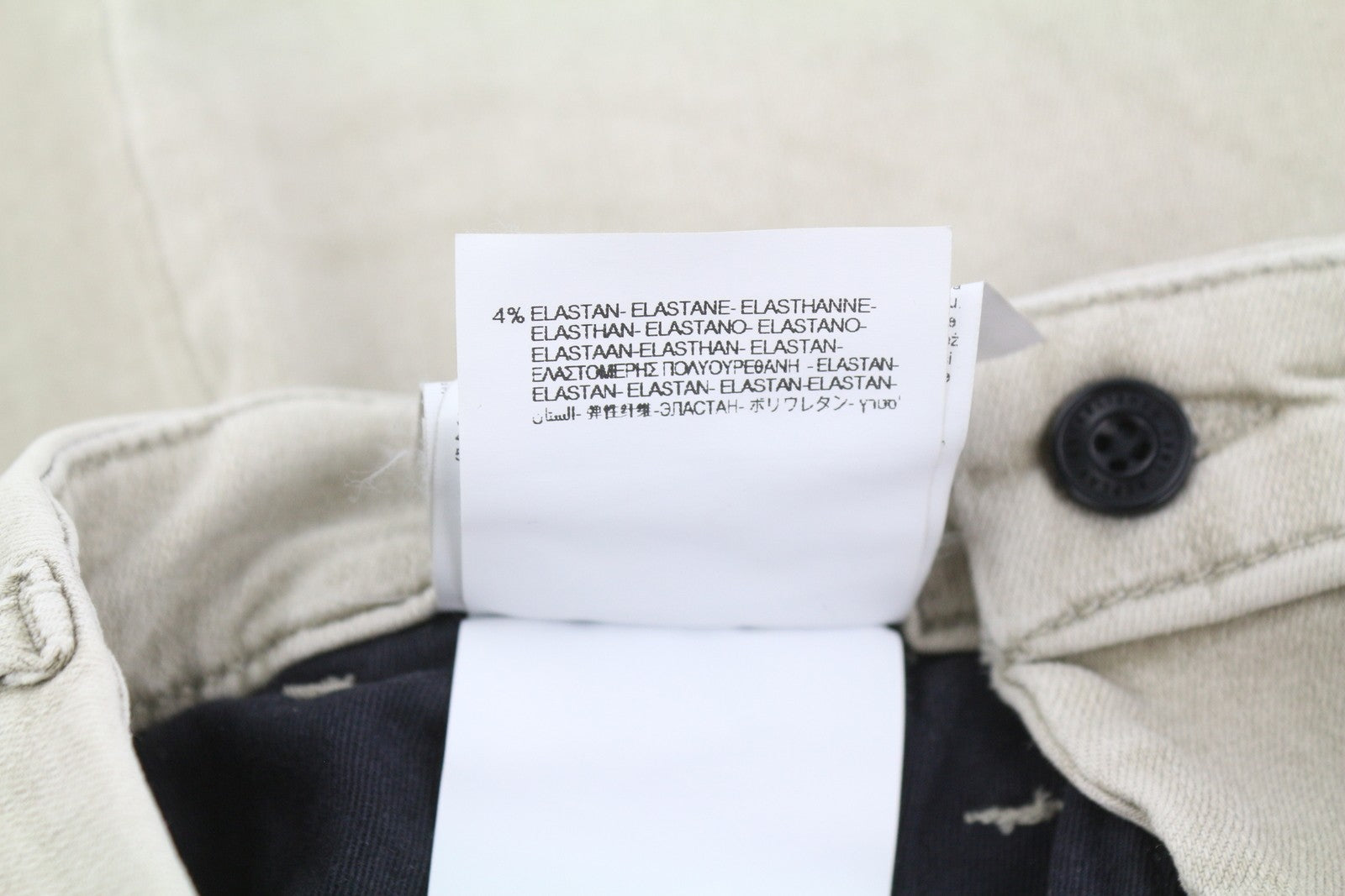 REPLAY Lehoen Heperflex Men's Trousers W27 Beige Slim Chino Faded Whiskers