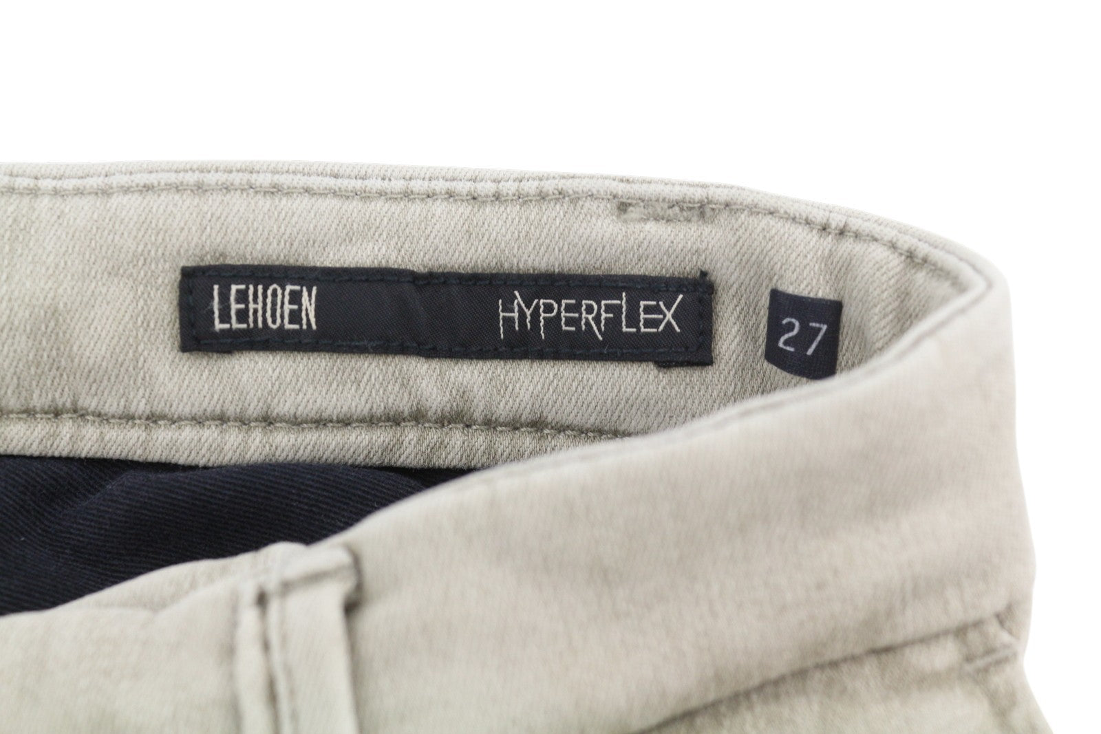 REPLAY Lehoen Heperflex Men's Trousers W27 Beige Slim Chino Faded Whiskers