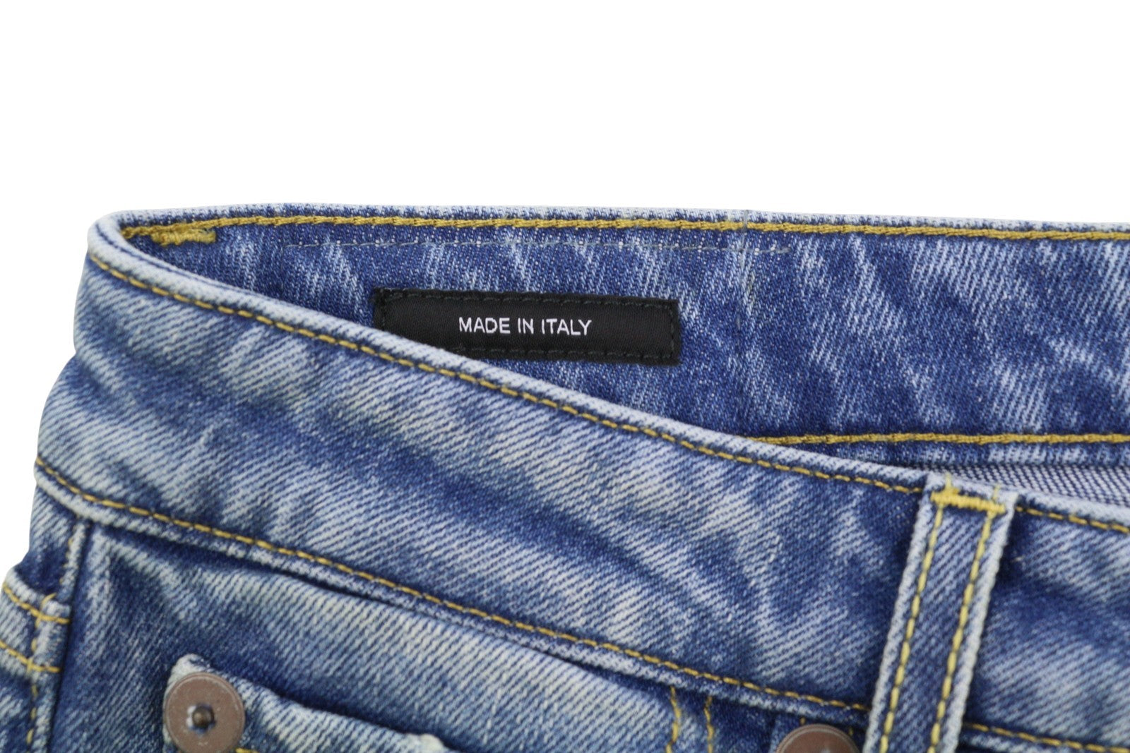 R13 Kick Fit Women's Jeans 28 Jasper Stretch Faded Cropped Blue PS26