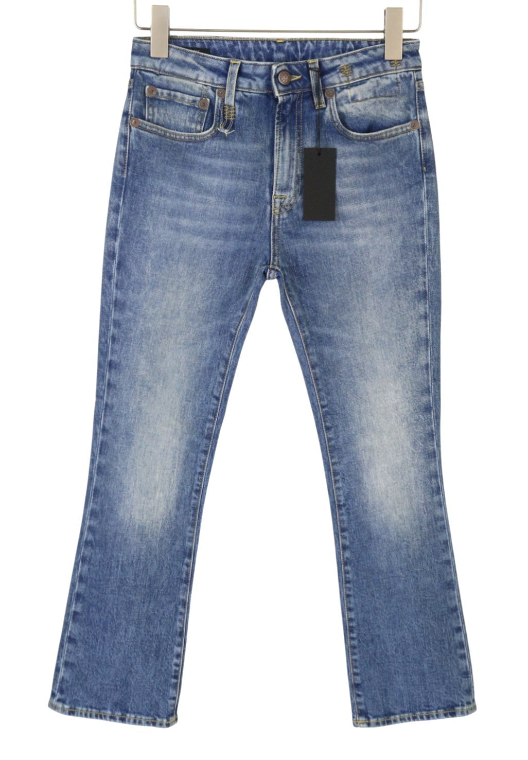 R13 Kick Fit Women's Jeans 26 Jasper Stretch Cropped Faded Blue PS26