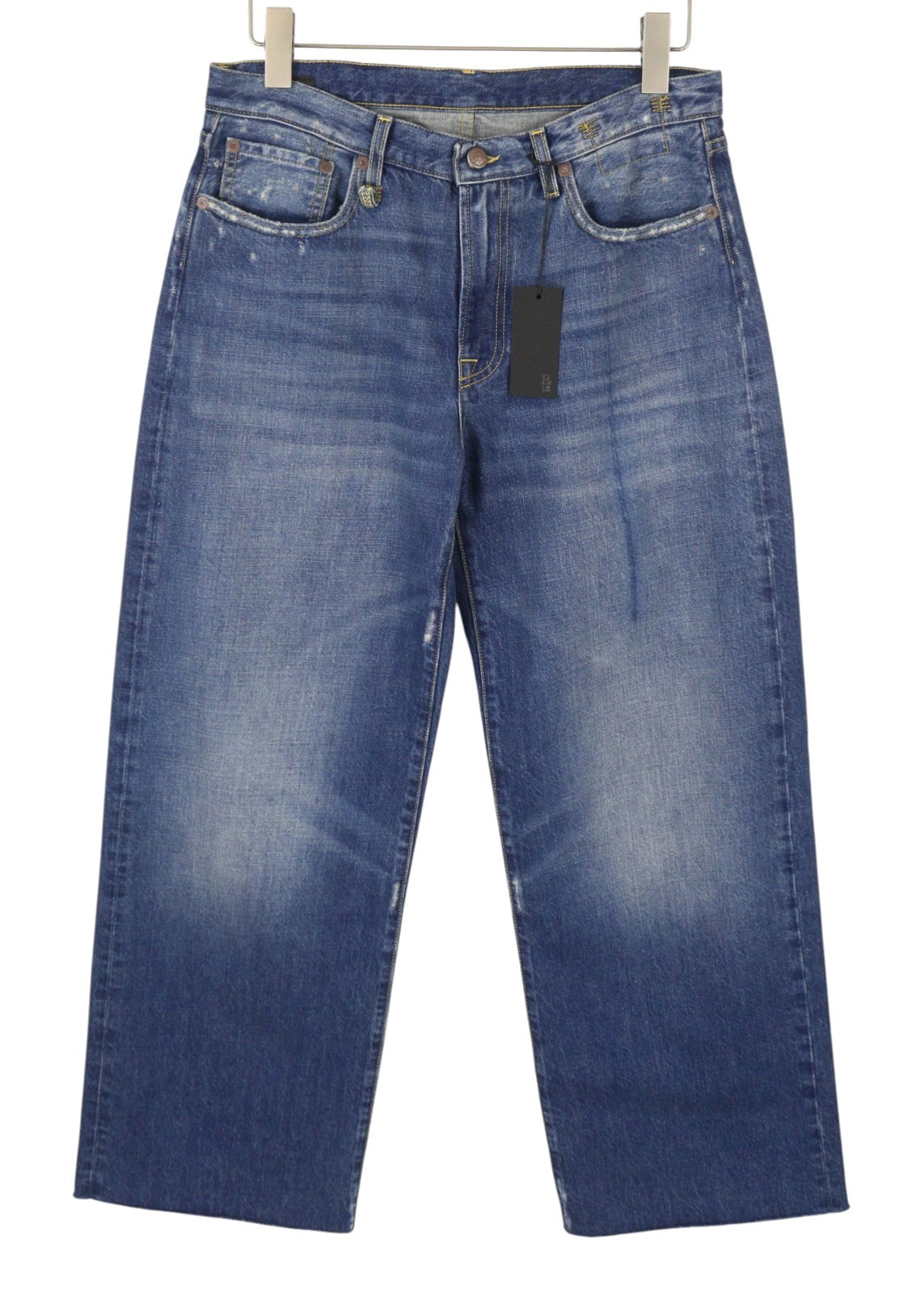 R13 D'Arcy Loose Men's Jeans 32 Oasis Blue Wide Distress Faded PS26