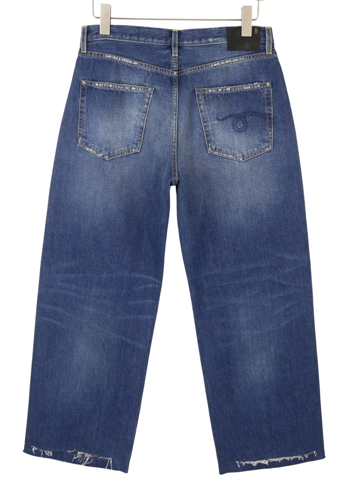 R13 D'Arcy Loose Men's Jeans 32 Oasis Blue Wide Distress Faded PS26