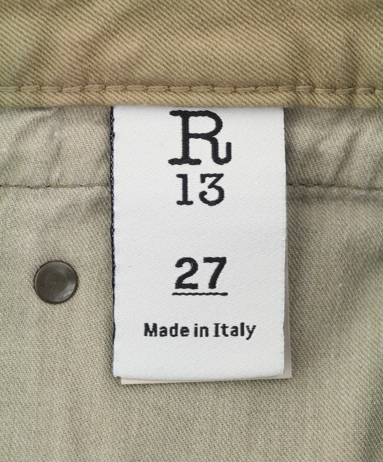 R13 Boy Straight Women's Jeans 27 Pebble Stretch Beige Cropped Faded